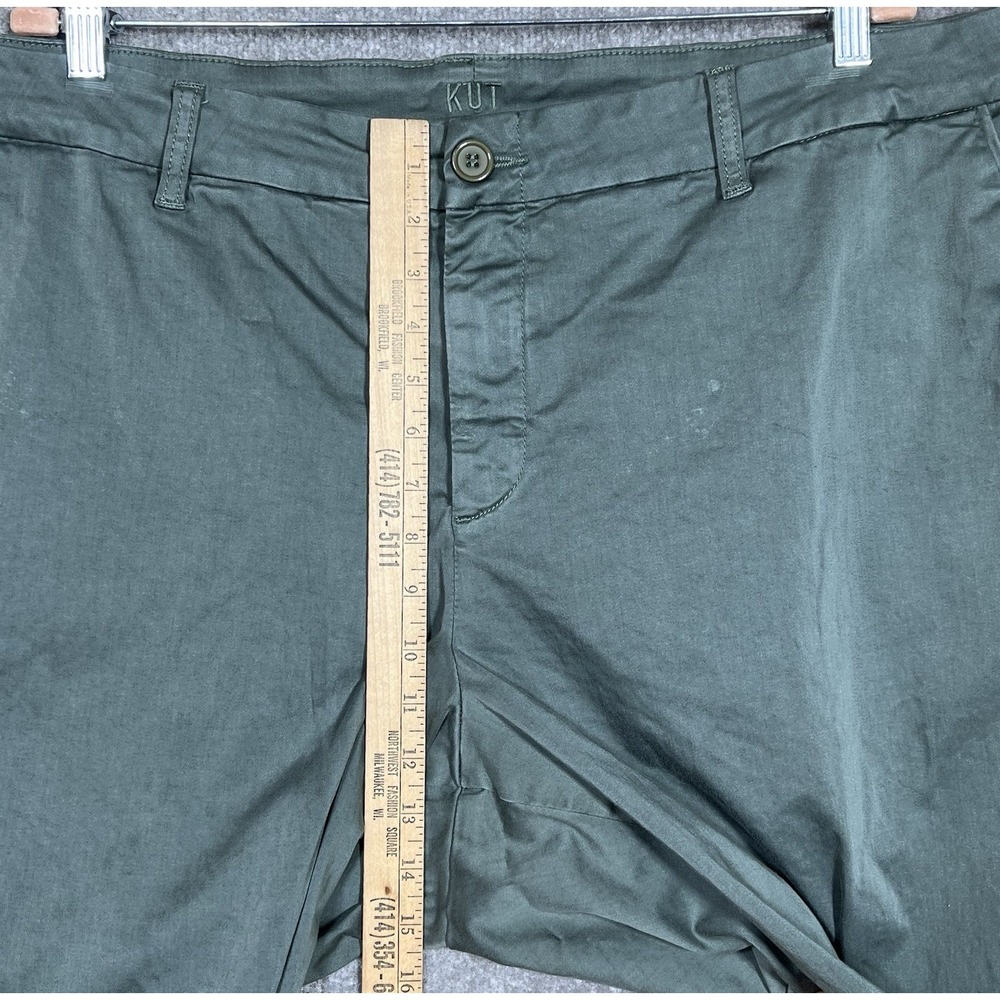 Kut From the Kloth Ankle Trouser Pants Womens Size 24W Green High Rise Stretch - Picture 10 of 12